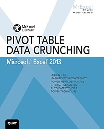 excel 2013 pivot table data crunching 1st edition bill jelen ,michael alexander 0789748754, 978-0789748751