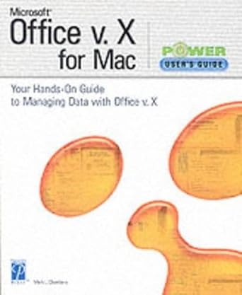 microsoft office v x for mac power users guide 1st edition mark l chambers 193184111x, 978-1931841115