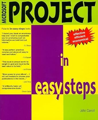 microsoft project in easy steps 1st edition john carroll 1840780150, 978-1840780154