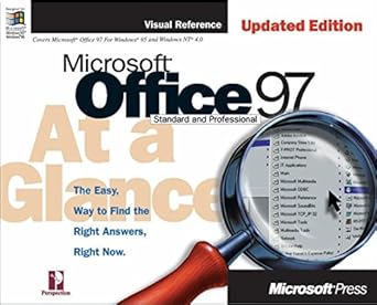 microsoft office 97 at a glance 1st edition perspection inc ,microsoft corporation ,microsoft press ,inc