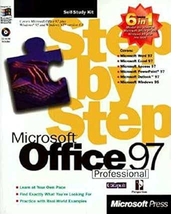 microsoft office 97 professional 6 in 1 step by step 1st edition catapult inc 1572317035, 978-1572317031