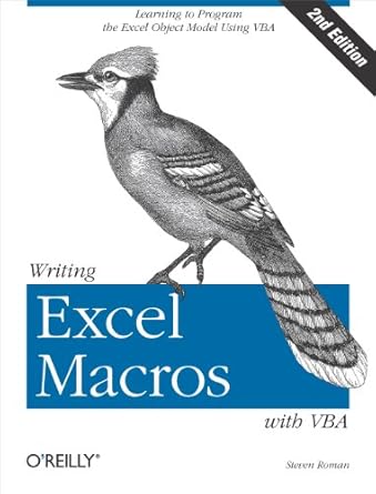 writing excel macros with vba 1st edition steven roman 0596003595, 978-0596003593
