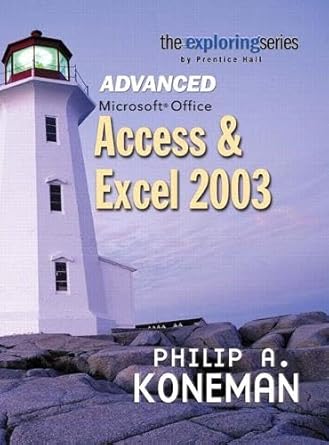 access and excel 2003 advanced microsoft office 1st edition philip a koneman 0131466402, 978-0131466401