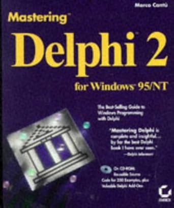 mastering delphi 2 for windows 95 1st edition marco cantu 0782118607, 978-0782118605