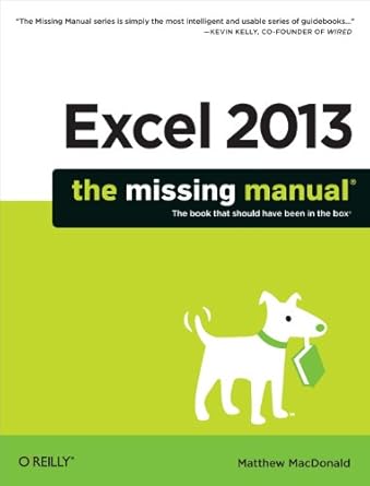 excel 2013 the missing manual 1st edition matthew macdonald 144935727x, 978-1449357276