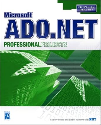 microsoft ado net professional projects 1st edition sanjeev rohilla ,surbhi malhotra 1931841543,
