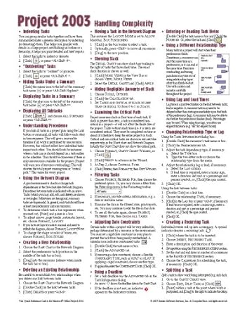 microsoft project 2003 handling complexity quick reference guide 1st edition beezix inc 1934433454,