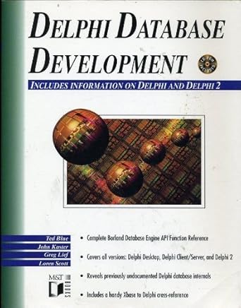 delphi database development 1st edition john kaster ,greg lief ,loren scott ,ted blue 1558514694,