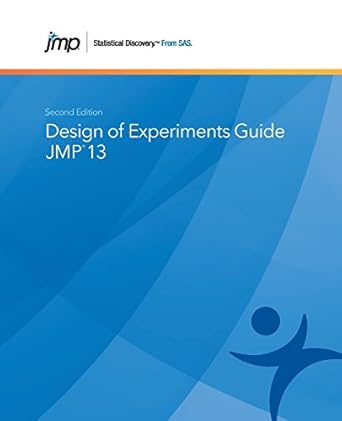 jmp 13 design of experiments guide 1st edition sas institute 1629609439, 978-1629609430