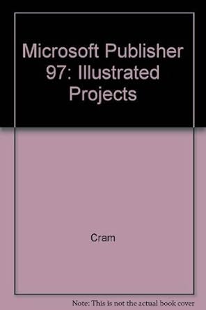microsoft publisher 97 projects 1st edition carol m cram 0760058431, 978-0760058435