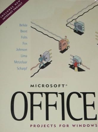 microsoft office projects for windows 1st edition pauline johnson ,william j belisle 0805311939,