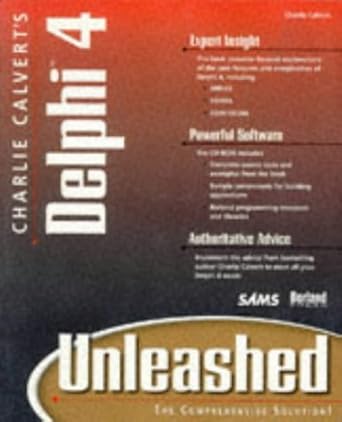 charlie calverts delphi 4 unleashed 1st edition charles calvert 0672312859, 978-0672312854