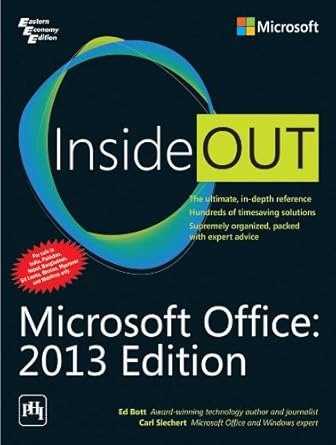 microsoft office   inside out 1st edition bott and siechert 812034913x, 978-8120349131