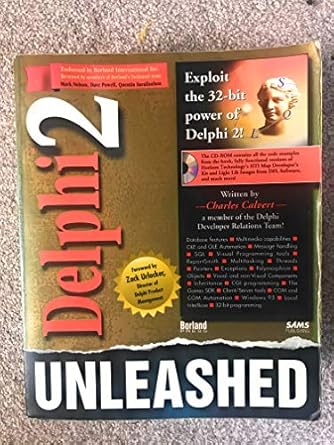 delphi 2 unleashed 1st edition charles calvert 0672308584, 978-0672308581