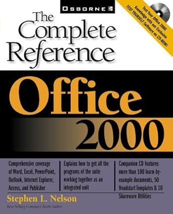 office 2000 the complete reference 1st edition stephen l nelson 0072118598, 978-0072118599