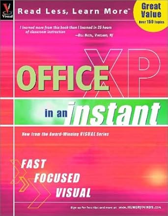 office xp in an instant 1st edition ruth maran 0764536370, 978-0764536373