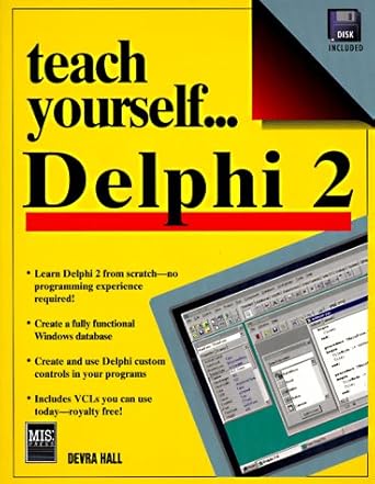 teach yourself delphi 2 1st edition devra hall 1558284575, 978-1558284579