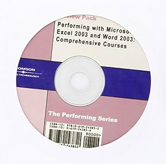 review pack for blanc/ventos performing with microsoft office word 2003 comprehensive course 1st edition