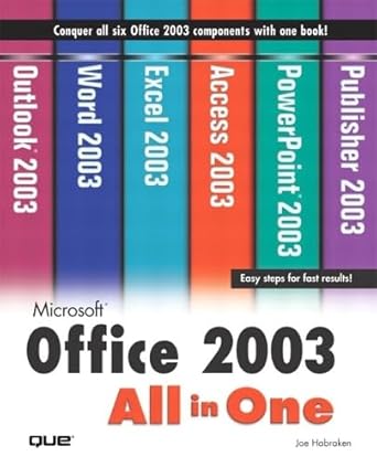 microsoft office 2003 all in one 1st edition joseph w habraken 0789729369, 978-0789729361