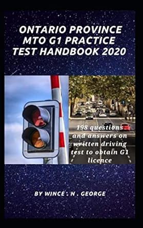 ontario province mto g1 practice test handbook 2020 198 questions and answers on written driving test to