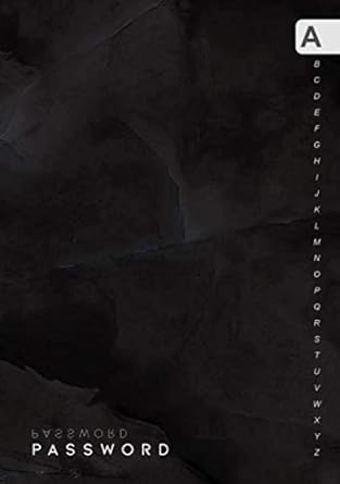 password a5 medium password notebook organizer with a z alphabetical tabs printed classic essential backward