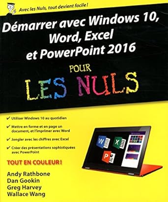 demarrer avec windows 10 word excel et powerpoint 2016 pour les nuls 1st edition andy rathbone 2754083464,