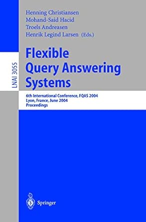 flexible query answering systems 6th international conference fqas 2004 lyon france june 24 26 2004