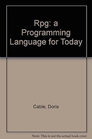 rpg programming language for today 1st edition doris b cable 0697114759, 978-0697114754