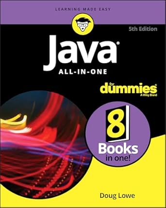 Java All In One For Dummies 1st Edition Lowe PDF | Solutioninn.com