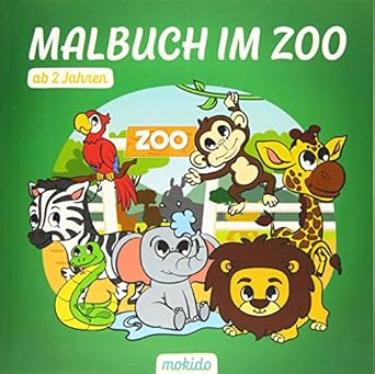 malbuch im zoo ab 2 jahren tiere im zoo ausmalen und kennenlernen kinder malbuch zum malen kritzeln und