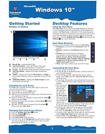 windows 10 quick source reference guide 1st edition quick source 1935518615, 978-1935518617