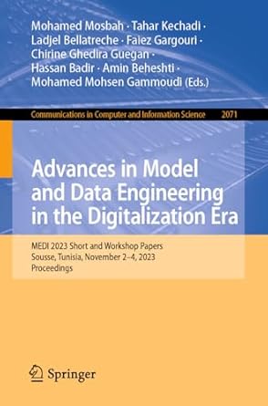 advances in model and data engineering in the digitalization era medi 2023 short and workshop papers sousse