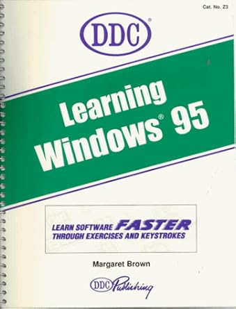 learning windows 95 1st edition margaret brown 1562432338, 978-1562432331