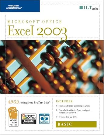 excel 2003 basic + certblaster and cbt student manual with data 1st edition axzo press 1418889334,