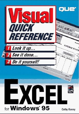 excel for windows 95 visual quick reference 1st edition cathy kenny 0789701324, 978-0789701329