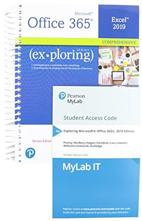 exploring microsoft excel 2019 comprehensive 1/e + mylab it w/ pearson etext 1st edition mary anne poatsy