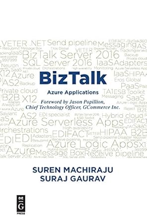 biztalk azure applications 1st edition suren machiraju ,suraj gaurav 1501514768, 978-1501514760