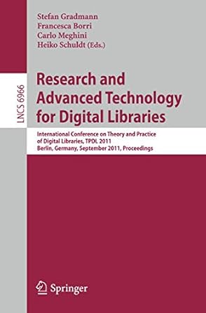 research and advanced technology for digital libraries international conference on theory and practice of