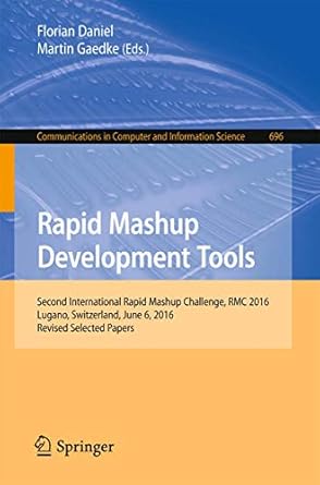 rapid mashup development tools second international rapid mashup challenge rmc 2016 lugano switzerland june 6