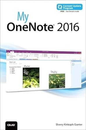 my onenote 2016 1st edition sherry kinkoph gunter 0789755203, 978-0789755209