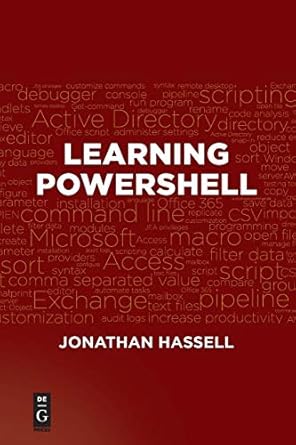 learning powershell 1st edition jonathan hassell 1501515322, 978-1501515323