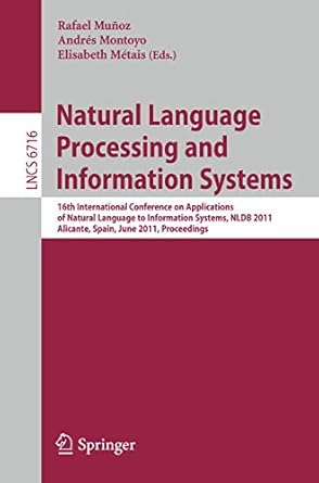 natural language processing and information systems 16th international conference on applications of natural