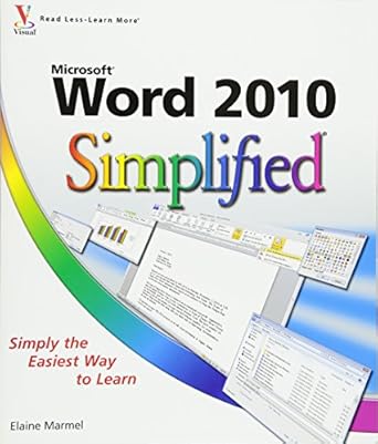 word 2010 simplified 1st edition elaine marmel 0470577622, 978-0470577622