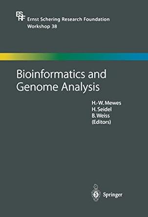 bioinformatics and genome analysis 1st edition h seidel h seidel,u a karrenberg,h w mewes,hans werner mewes