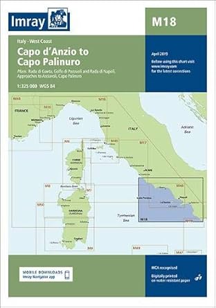imray chart m18 capo danzio to capo palinuro 1st edition imray 178679103x, 978-1786791030