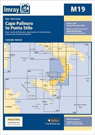 imray chart m19 capo palinuro to punta stilo 1st edition imray imray 1786790939, 978-1786790934