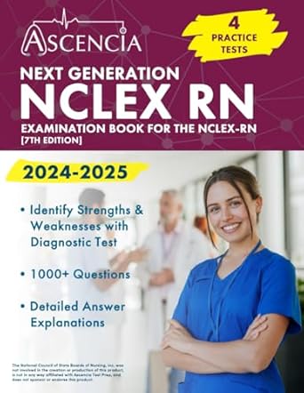 next generation nclex rn examination book 2024 2025 4 practice tests for the nclex rn 1st edition jeremy