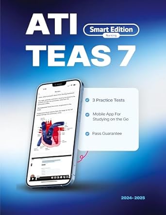 ati teas 7 study guide   academy teas 7 prep book with 3 online practice tests 1st edition smart nursing
