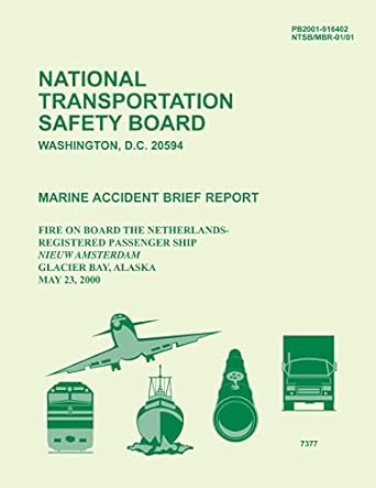 marine accident brief report fire on board the netherlands registered passenger ship nieuw amsterdam glacier