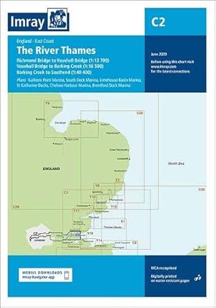 imray chart c2 the river thames 1st edition imray 178679215x, 978-1786792150